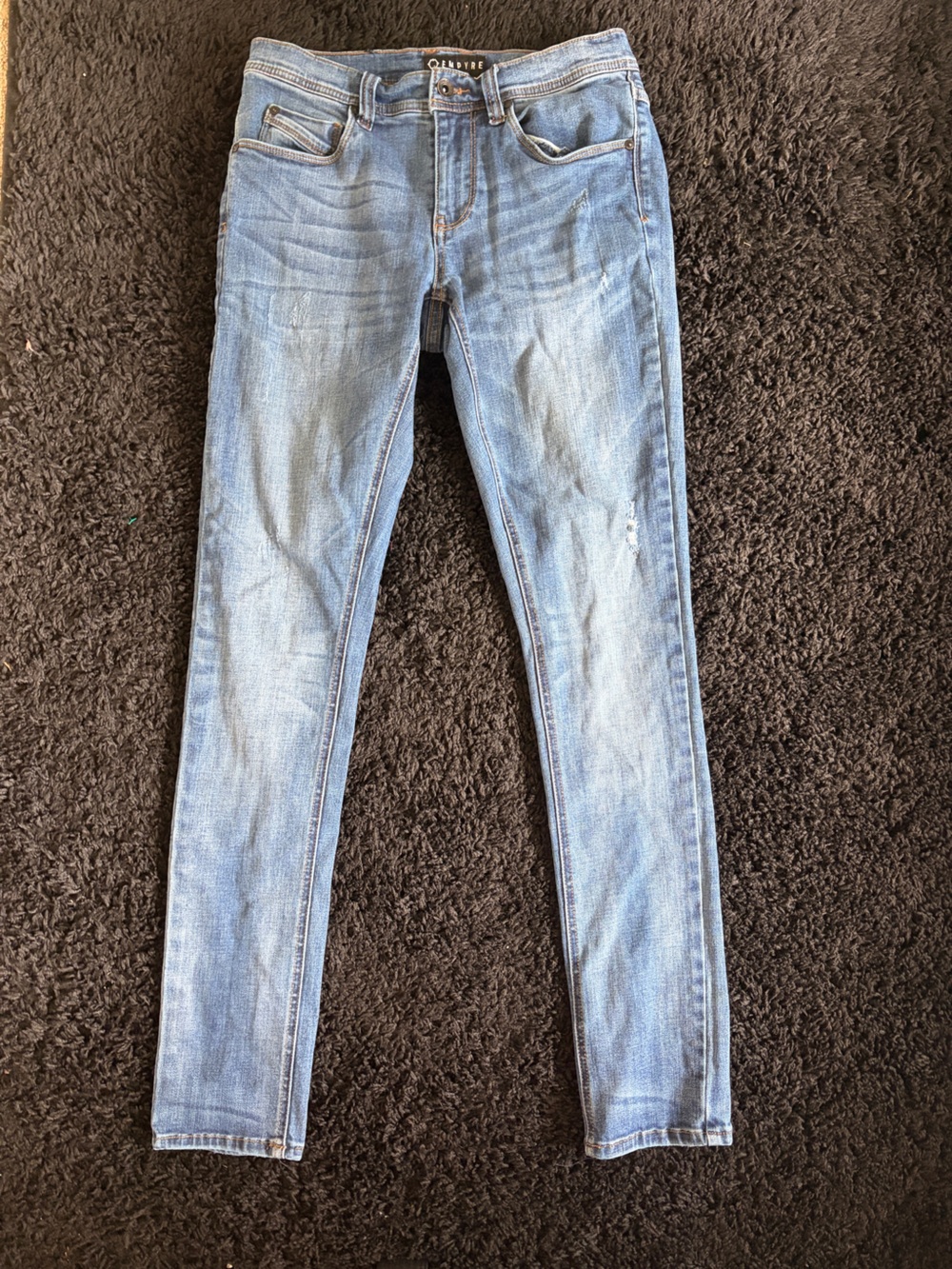Empyre Light Blue Skinny Jeans — Stretch Slim Taper